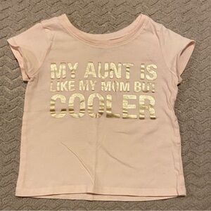 Place Pink Tee with Gold Statement Print